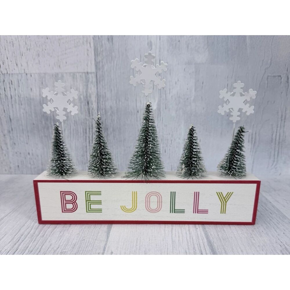 Best Brands Christmas "Be Jolly" 2-In-1 Picture Photo Holder Woodem